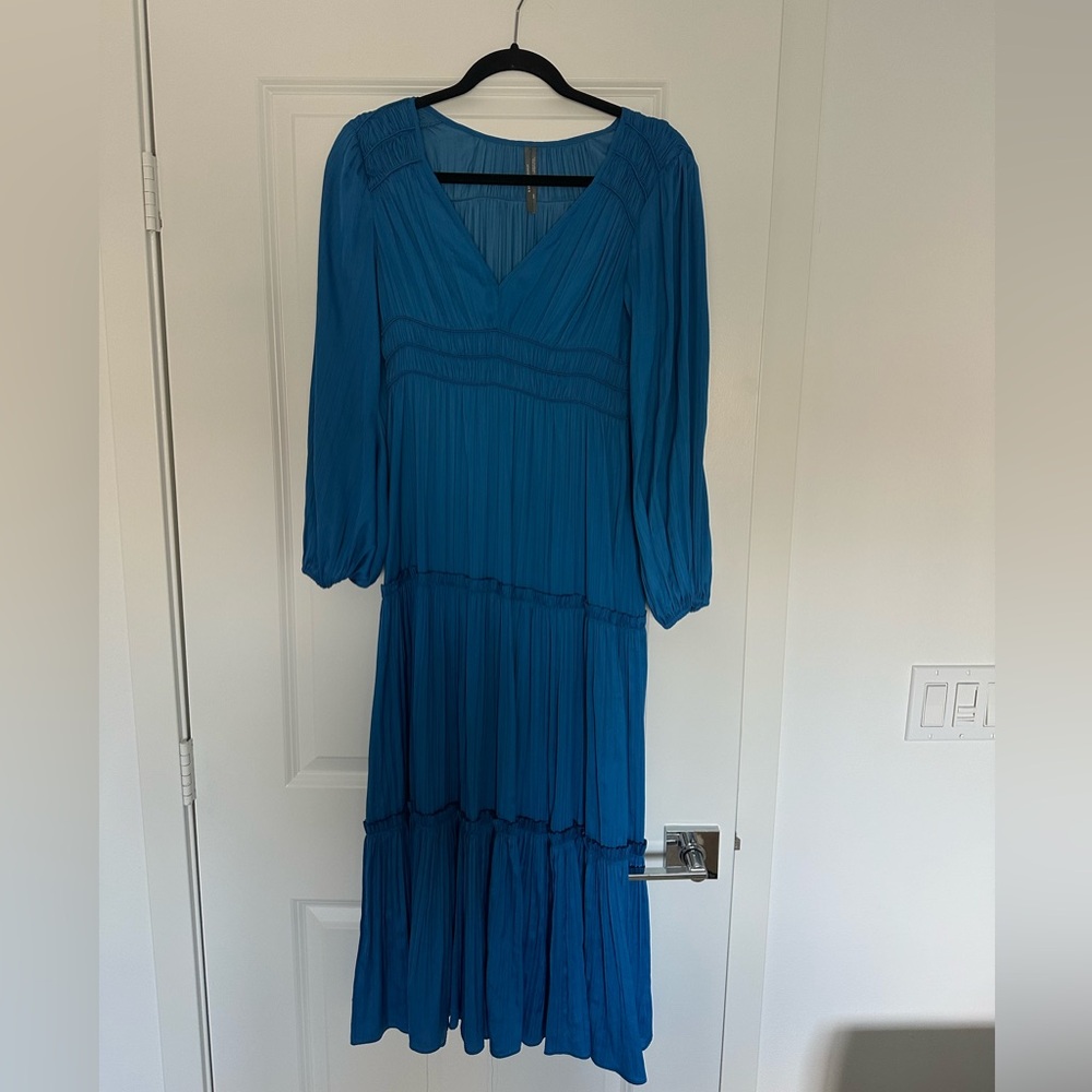 Anthropologie Elegant Blue Maxi Dress